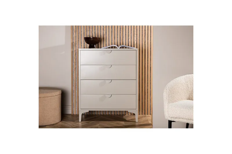 Byrå Piring - Beige, 40x78x98 - Förvaring - Förvaringsmöbler - Byrå - Hallbyrå