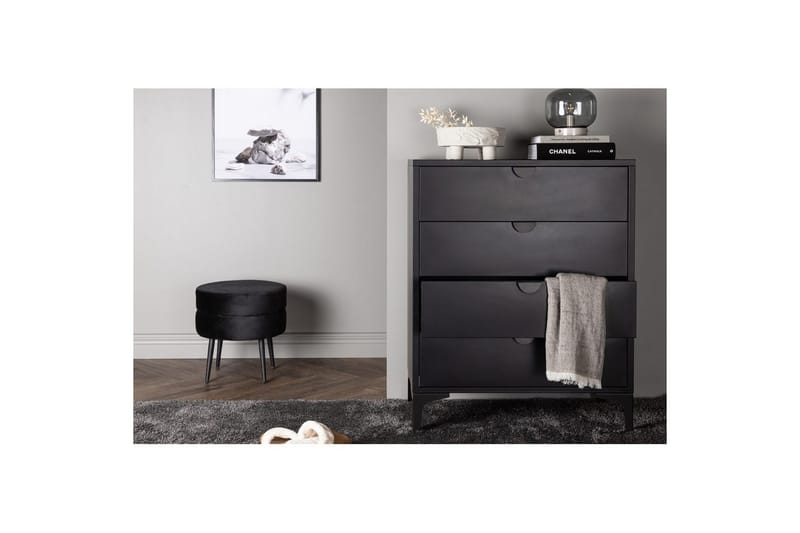 Byrå Piring - Svart, 40x78x98 - Förvaring - Förvaringsmöbler - Byrå