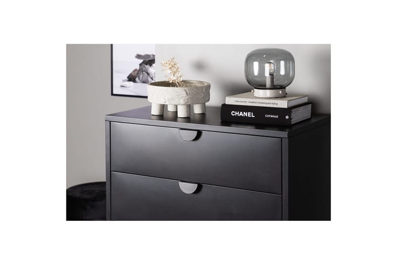 Byrå Piring - Svart, 40x78x98 - Förvaring - Förvaringsmöbler - Byrå - Hallbyrå