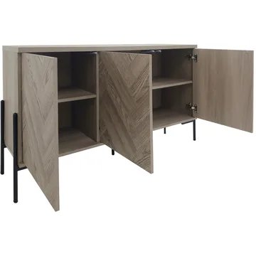 Charlene Skänk 130x75 cm - Naturfärgad fiskbensek / naturek - Förvaring - Förvaringsmöbler - Sideboard & skänk
