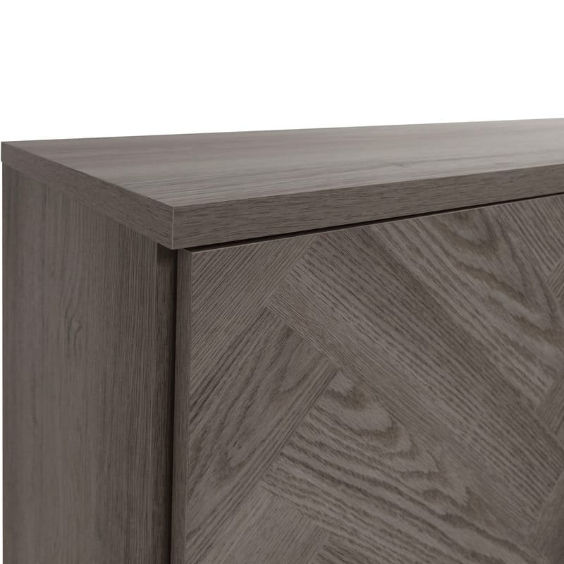 Charlene Skänk 130x75 cm - Vit fiskbensek / vit ek - Förvaring - Förvaringsmöbler - Sideboard & skänk