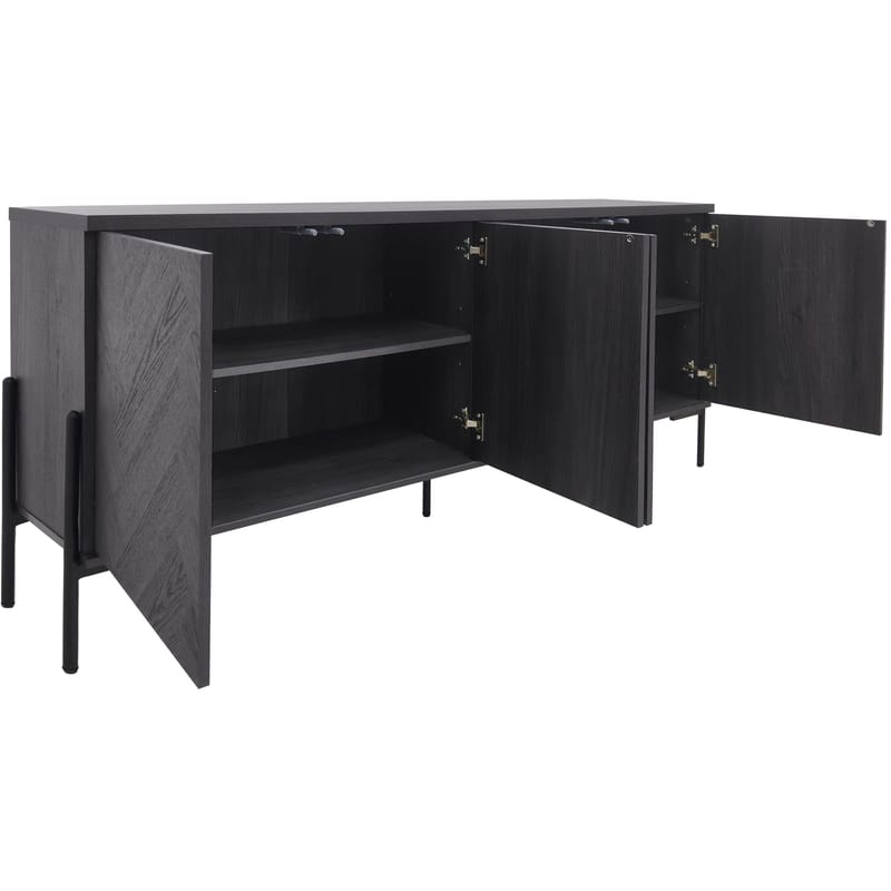 Charlene Skänk 175x75 cm - Grå fiskbensek / grå ek - Förvaring - Förvaringsmöbler - Sideboard & skänk