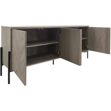 Charlene Skänk 175x75 cm - Naturfärgad fiskbensek / naturek - Förvaring - Förvaringsmöbler - Sideboard & skänk