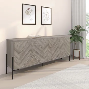 Charlene Skänk 175x75 cm - Naturfärgad fiskbensek / naturek - Förvaring - Förvaringsmöbler - Sideboard & skänk