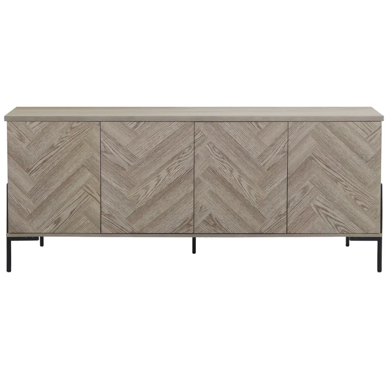 Charlene Skänk 175x75 cm - Naturfärgad fiskbensek / naturek - Förvaring - Förvaringsmöbler - Sideboard & skänk