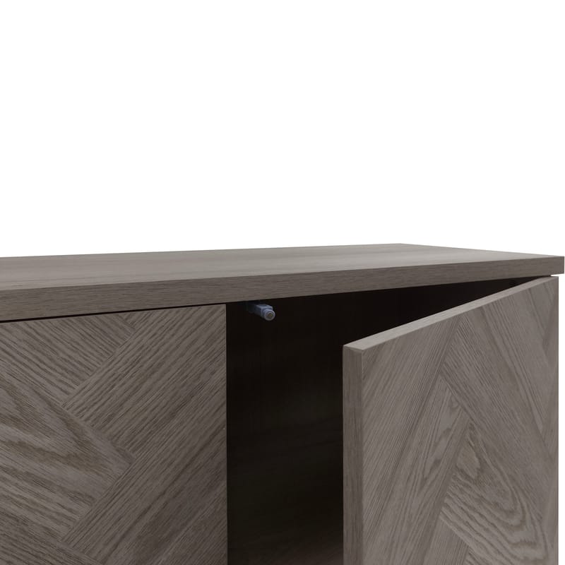 Charlene Skänk 175x75 cm - Vit fiskbensek / vit ek - Förvaring - Förvaringsmöbler - Sideboard & skänk