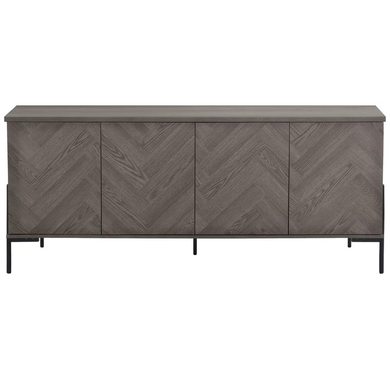 Charlene Skänk 175x75 cm - Vit fiskbensek / vit ek - Förvaring - Förvaringsmöbler - Sideboard & skänk