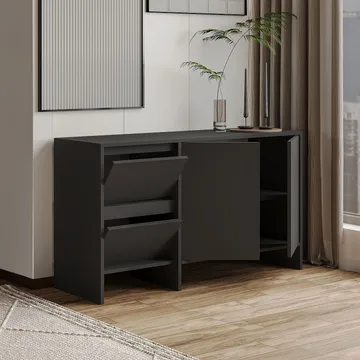 Crala Konsol 130x81,8x44 cm - Antracit - Förvaring - Förvaringsmöbler - Sideboard & skänk