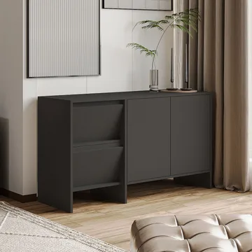 Crala Konsol 130x81,8x44 cm - Antracit - Förvaring - Förvaringsmöbler - Sideboard & skänk