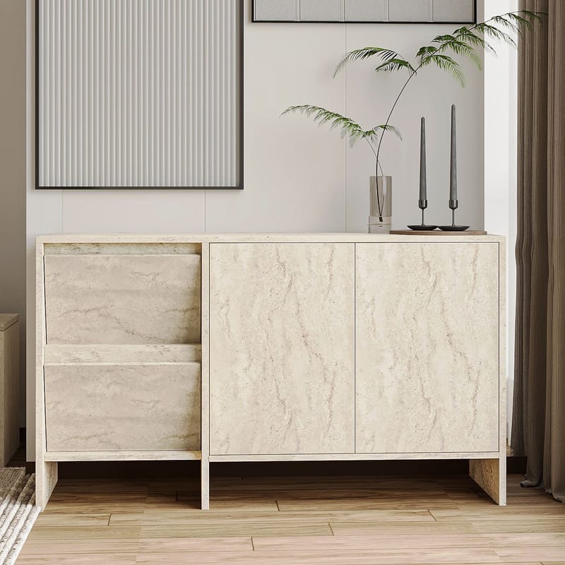 Crala Konsol 130x81,8x44 cm - Travertin - Förvaring - Förvaringsmöbler - Sideboard & skänk