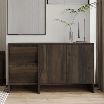 Crala Konsol 130x81,8x44 cm - Valnöt - Förvaring - Förvaringsmöbler - Sideboard & skänk