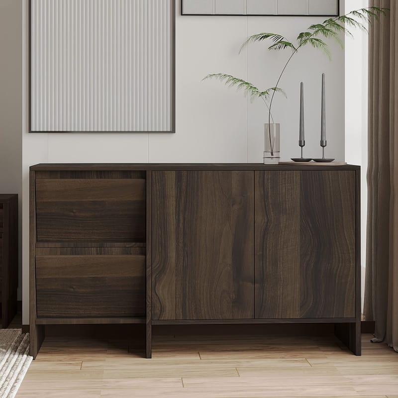 Crala Konsol 130x81,8x44 cm - Valnöt - Förvaring - Förvaringsmöbler - Sideboard & skänk