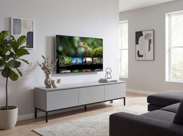 Dorvik TV-bänk 150 cm med 3 lådor - ljusgrått och svart - Möbler - Tv möbel & mediamöbel - TV bänk & mediabänk