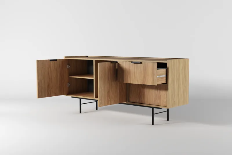 Dravo Skänk 68x150 cm - Naturlig hickory - Förvaring - Förvaringsmöbler - Sideboard & skänk