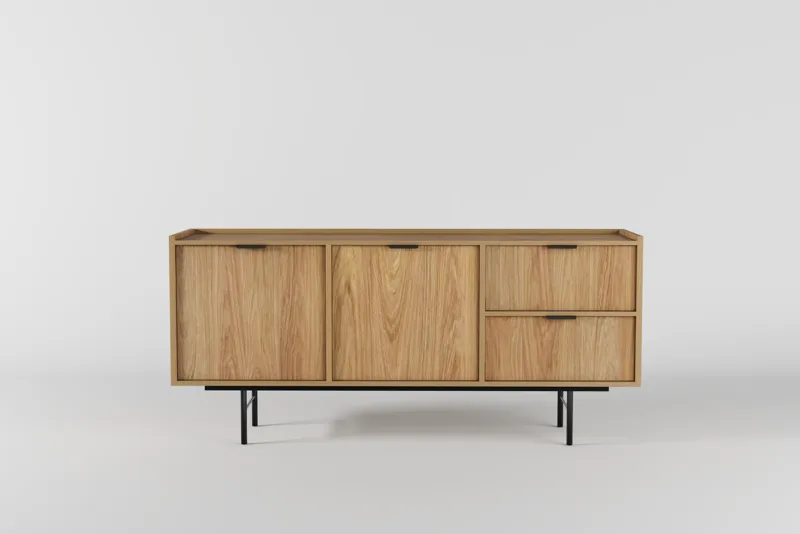 Dravo Skänk 68x150 cm - Naturlig hickory - Förvaring - Förvaringsmöbler - Sideboard & skänk