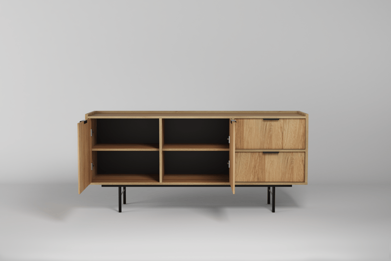 Dravo Skänk 68x150 cm - Naturlig hickory - Förvaring - Förvaringsmöbler - Sideboard & skänk