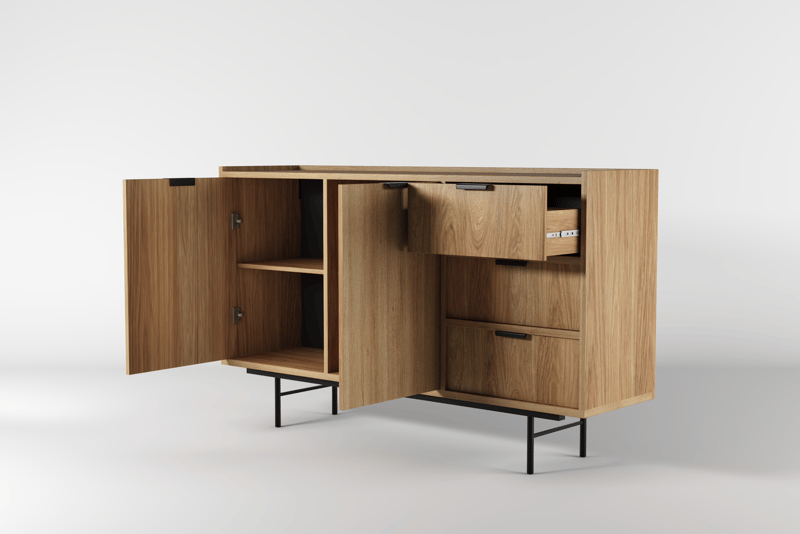 Dravo Skänk 90x150 cm - Naturlig hickory - Förvaring - Förvaringsmöbler - Sideboard & skänk