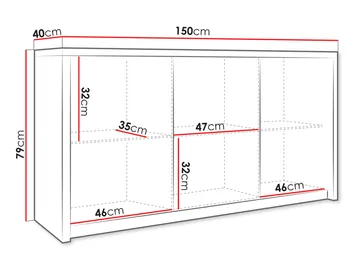 Driva Skänk 150 cm - Beige - Förvaring - Förvaringsmöbler - Sideboard & skänk