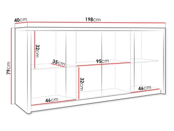 Driva Skänk 198 cm - Brun - Förvaring - Förvaringsmöbler - Sideboard & skänk