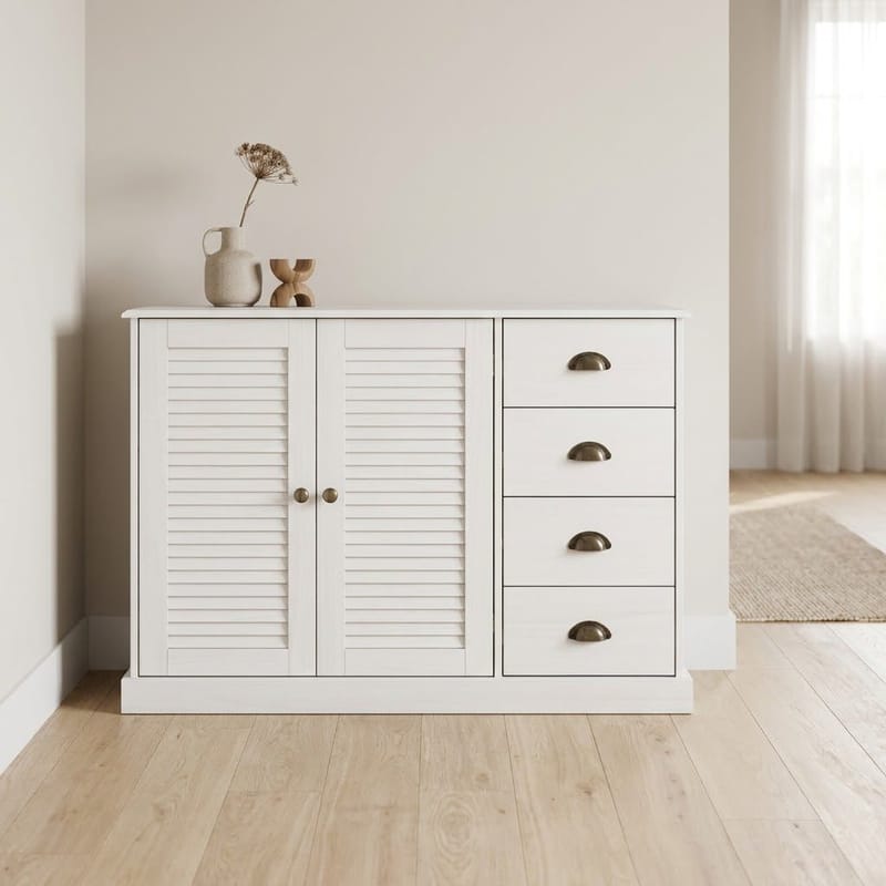 Edith Skänk 125x80 cm i Trä - Vit - Förvaring - Förvaringsmöbler - Sideboard & skänk