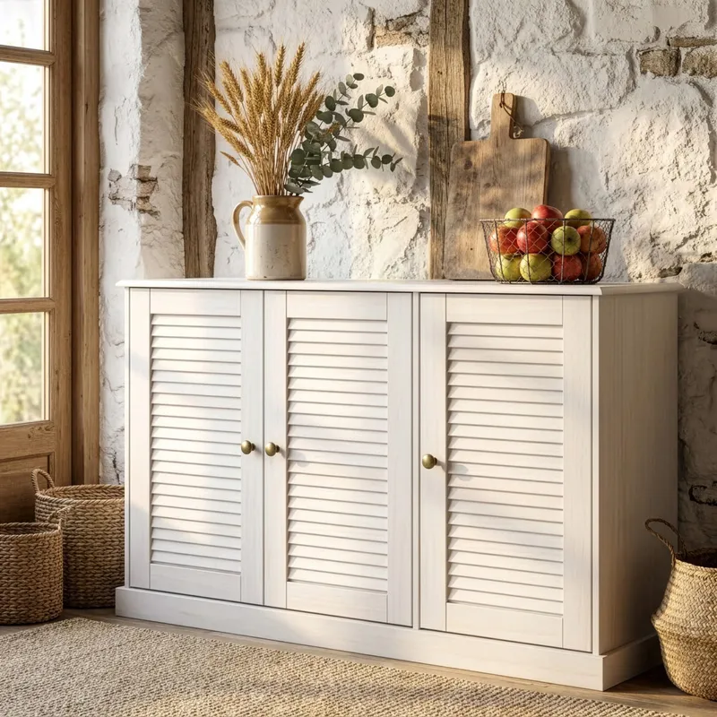 Edith Skänk 125x80 cm i Trä - Vit - Förvaring - Förvaringsmöbler - Sideboard & skänk