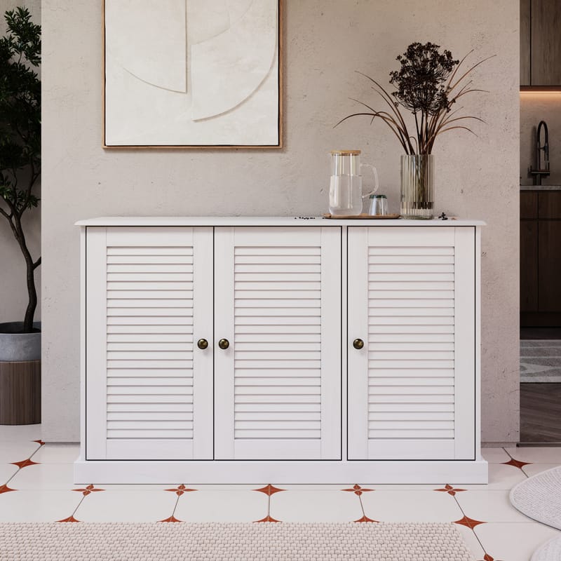 Edith Skänk 125x80 cm i Trä - Vit - Förvaring - Förvaringsmöbler - Sideboard & skänk