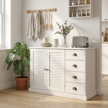 Edith Skänk 125x80 cm i Trä - Vit - Förvaring - Förvaringsmöbler - Sideboard & skänk