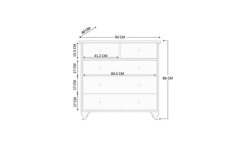 Elyra Hörnbyrå 90 cm - Matt Vit - Förvaring - Förvaringsmöbler - Byrå - Hallbyrå
