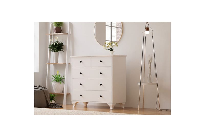 Elyra Hörnbyrå 90 cm - Matt Vit - Förvaring - Förvaringsmöbler - Byrå