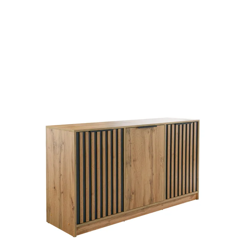 Escaldes Skänk 138 cm, brun, svart