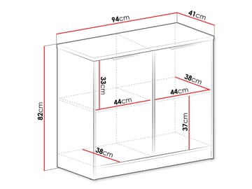 Escaldes Skänk 94 cm - brun, vit - Förvaring - Förvaringsmöbler - Sideboard & skänk