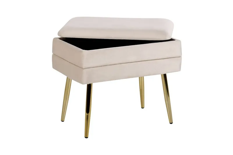 Förvaringsbänk Odessa Beige/guld - Beige/guld - Förvaring - Förvaringsmöbler - Förvaringskista