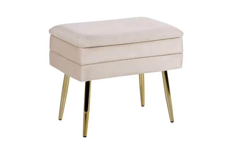 Förvaringsbänk Odessa Beige/guld - Beige/guld - Förvaring - Förvaringsmöbler - Förvaringskista