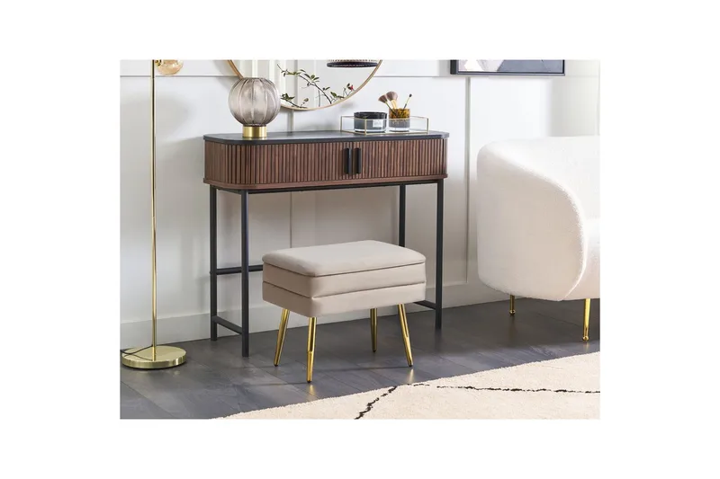 Förvaringsbänk Odessa Beige/guld - Beige/guld - Förvaring - Förvaringsmöbler - Förvaringskista