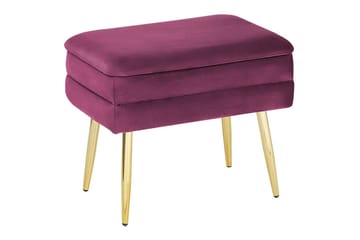 Förvaringsbänk Odessa Rött/guld