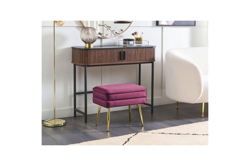 Förvaringsbänk Odessa Rött/guld - Rött/guld - Förvaring - Förvaringsmöbler - Förvaringskista