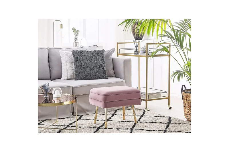 Förvaringsbänk Odessa Rosa/guld - Rosa/guld - Förvaring - Förvaringsmöbler - Förvaringskista