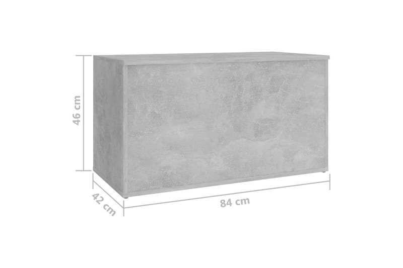 Förvaringskista betonggrå 84x42x46 cm spånskiva - Betonggrå - Förvaringskista