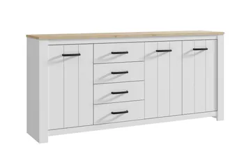 Crumpton Byrå 206 cm - Vit/Brun - Förvaring - Förvaringsmöbler - Förvaringskista