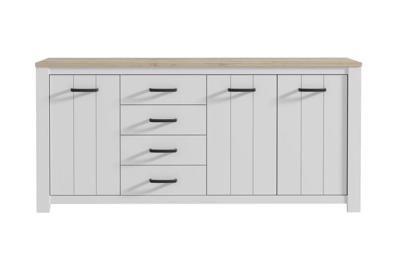 Crumpton Byrå 206 cm - Vit/Brun - Förvaring - Förvaringsmöbler - Förvaringskista