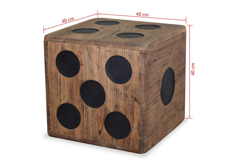 Förvaringsbox mindi-trä 40x40x40 cm tärningsdesign - Brun - Förvaring - Förvaringsmöbler - Förvaringskista