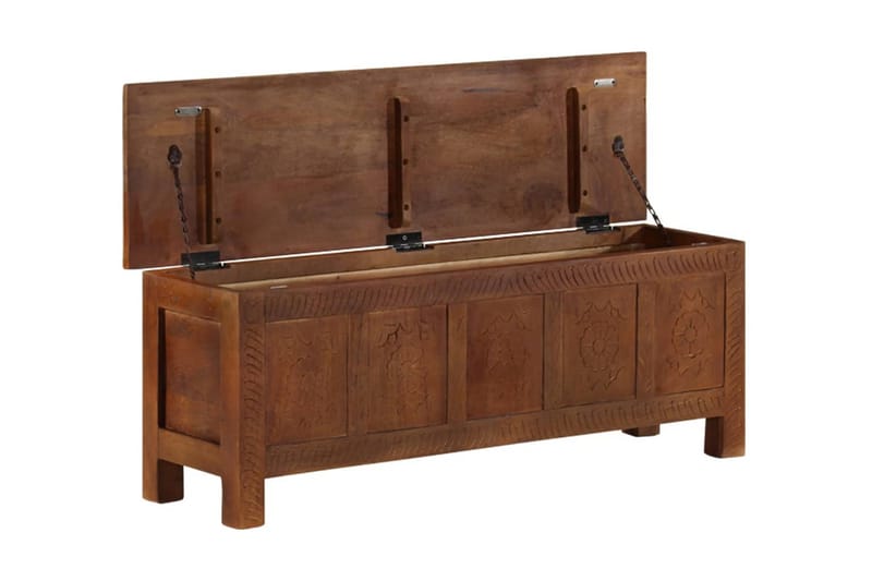 Förvaringslåda 110x30x40 cm massivt mangoträ - Brun - Förvaring - Förvaringsmöbler - Förvaringskista