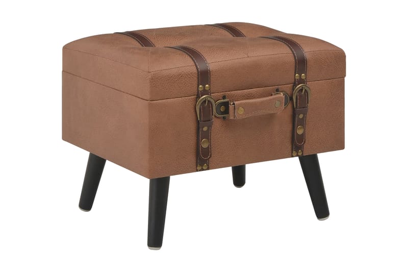 Förvaringspall 40 cm brun konstläder - Brun - Förvaring - Förvaringsmöbler - Förvaringskista