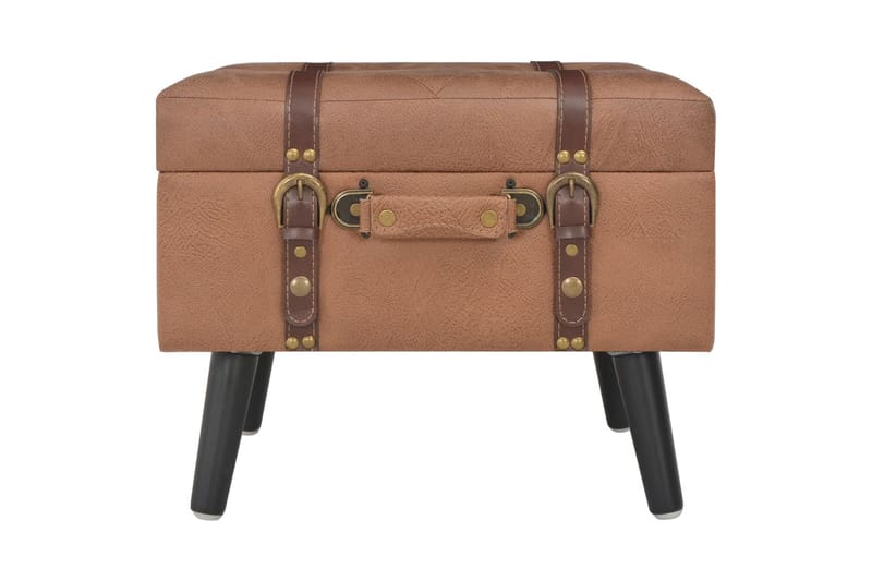 Förvaringspall 40 cm brun konstläder - Brun - Förvaring - Förvaringsmöbler - Förvaringskista