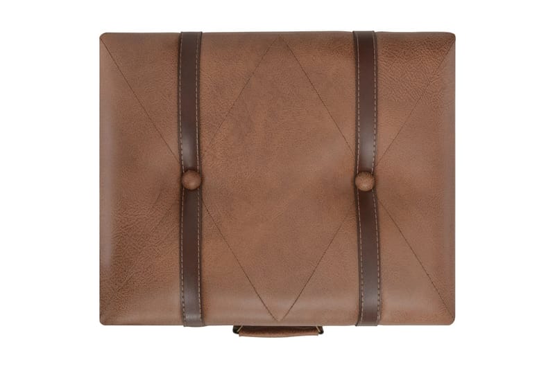 Förvaringspall 40 cm brun konstläder - Brun - Förvaring - Förvaringsmöbler - Förvaringskista