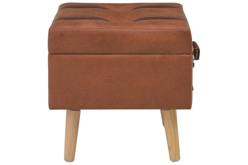 Förvaringspall 40 cm ljusbrun konstläder - Brun - Förvaring - Förvaringsmöbler - Förvaringskista