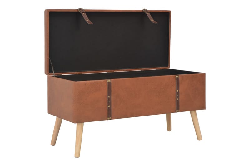 Förvaringspallar 3 st beige konstläder - Brun - Förvaring - Förvaringsmöbler - Förvaringskista