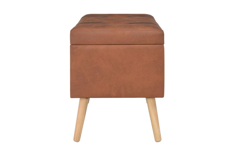 Förvaringspallar 3 st beige konstläder - Brun - Förvaring - Förvaringsmöbler - Förvaringskista