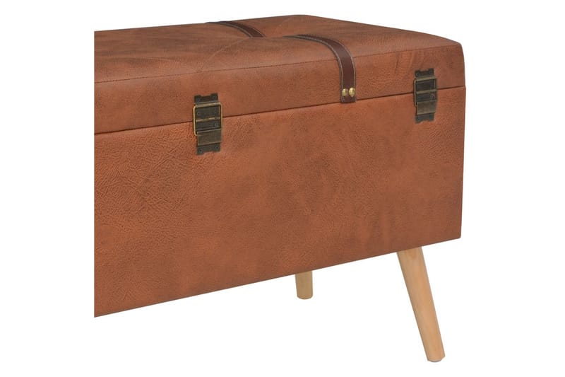 Förvaringspallar 3 st beige konstläder - Brun - Förvaring - Förvaringsmöbler - Förvaringskista