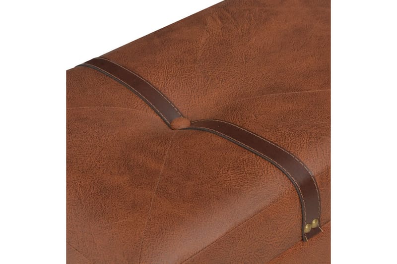 Förvaringspallar 3 st beige konstläder - Brun - Förvaring - Förvaringsmöbler - Förvaringskista